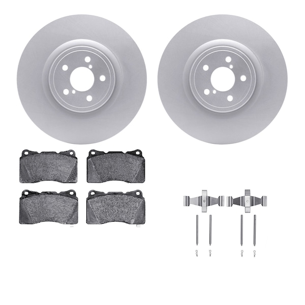 Dynamic Friction Co DFC GEOSPEC Coated Rotors with 5000 Brake Pads - Ceramic and Hardware 4512-13051 - main