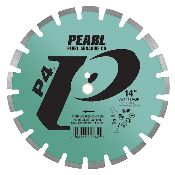 Pearl P4 Asphalt and Green Concrete Blade 14 x .125 x 1, 20mm LW1412AGP - main