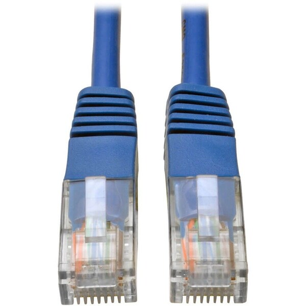 Eaton Tripp Lite Series Cat5e 350 MHz Molded UTP Ethernet Cable RJ45 M/M, PoE - Blue, 15 ft. 4.57 m N002-015-BL - main