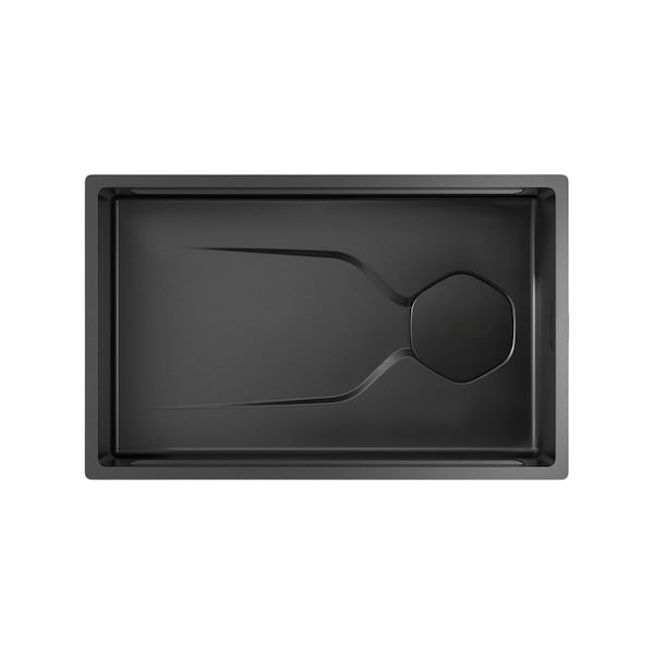 Homeroots 9in X 30in Black Stainless Steel Undermount Kitchen Sink 719947 - main