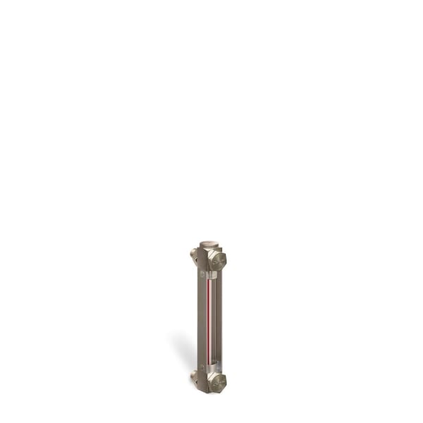 Oil-Rite Standard Steel Liquid Gauge with Straight Threads and Buna-N Seals - 5in., 1/2in.-20 with Nuts B1559-10500BB1W - main