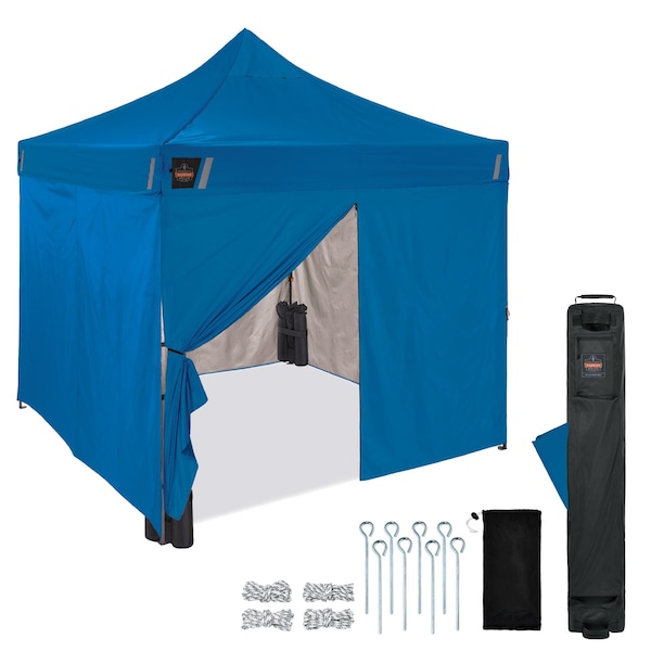 Ergodyne Blue Enclosed Pop-Up Tent Kit - 10ft x 10ft 6057 - main