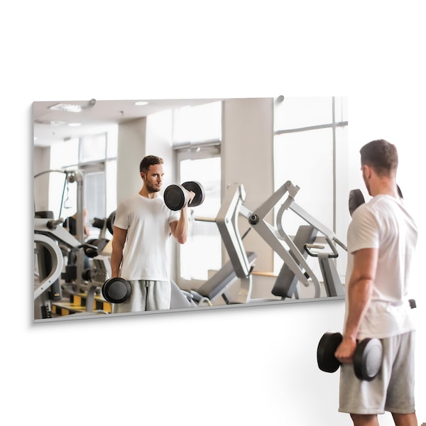 Fab Glass And Mirror Home Gym Mirror 36x60inches 1/4in Thick, Large Full Body Mirror for Yoga, Large Wall Mirror Ful GMA36x60 - main