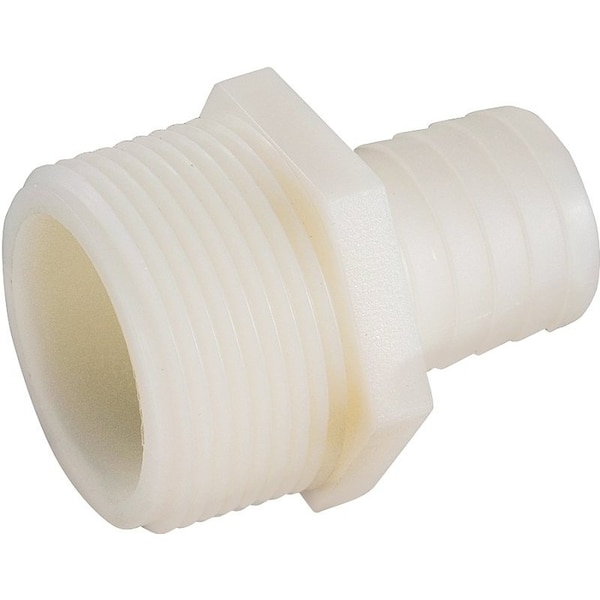 Anderson Metals Hose Adapter, 3/4 in, Barb, 1/2 in, MIP, 150 psi Pressure, Nylon 53701-1208 - main