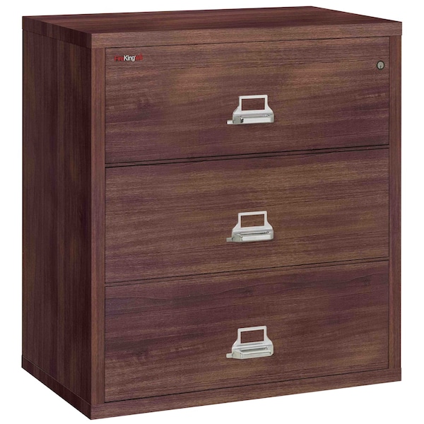 Fireking 3 Drawer, 1 Hr Fire & impact rated, 38" wide lateral Light Walnut 3-3822-CLW - main
