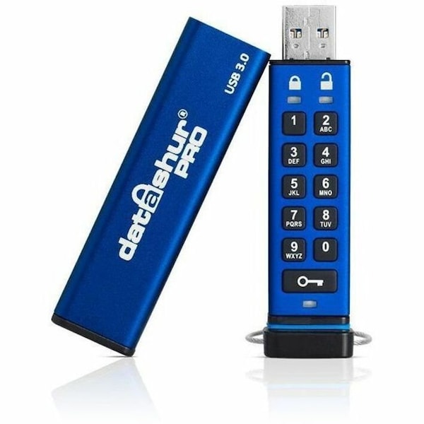 Kanguru ISTORAGE DATASHUR PRO FIPS 140-2 LEVEL 3 SECURE PIN PROTECTED FLASH DRIVE-256GB IS-FL-DA3-256-256 - main