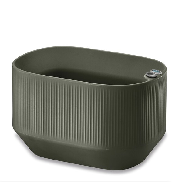 Crescent Garden TruDrop Modular Self-Watering Mini Trough Planter - Indoor/Outdoor - Olive, 20"x14"x12"H A613082 - main