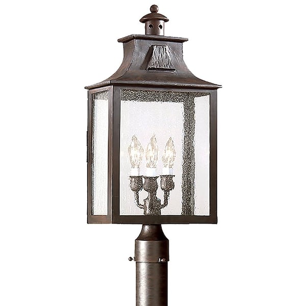 Troy Lighting Newton 3 Light Post 6.75 In. Soft Off Black P9006-SFB - main