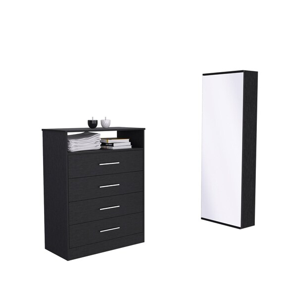 Homeroots Two Piece Black Bedroom Set 546359 - main
