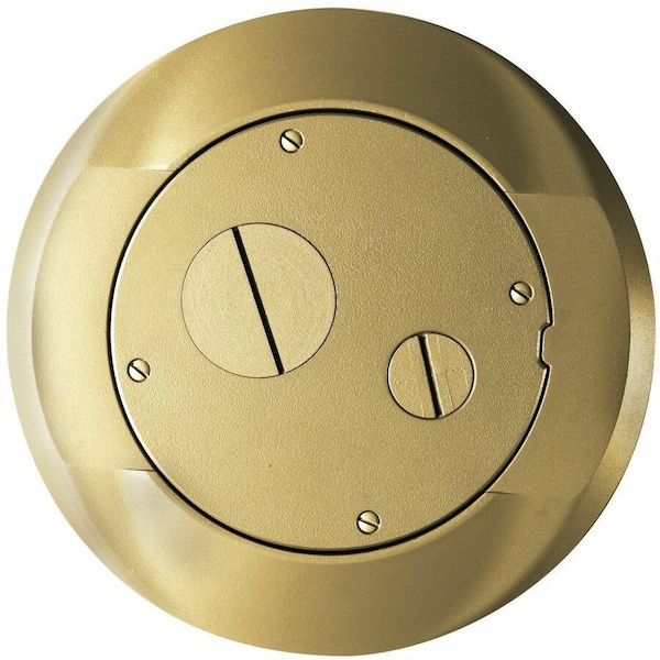 Hubbell Wiring Device-Kellems Floor Sub-Plate, Floor Box Type, 1 Gang, Aluminum, Furniture Feed Cover Type S1SPFFBRS - main