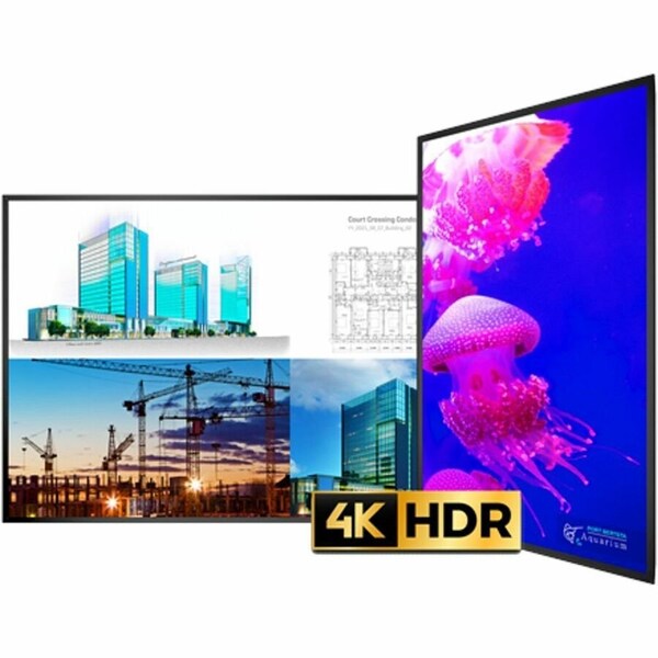 Planar URX75-ERO-T 75in touchscreen display, UHD, D-LED backlight, 630 nit HDR, 24x7, multi-source 998-3170-01 - main