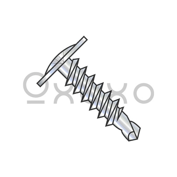 Oxoxo 10-16X5/8 Phillips Modified Truss Head Self Drilling Screw Full Thread Zinc and Bake, 6000PK 500021 - main