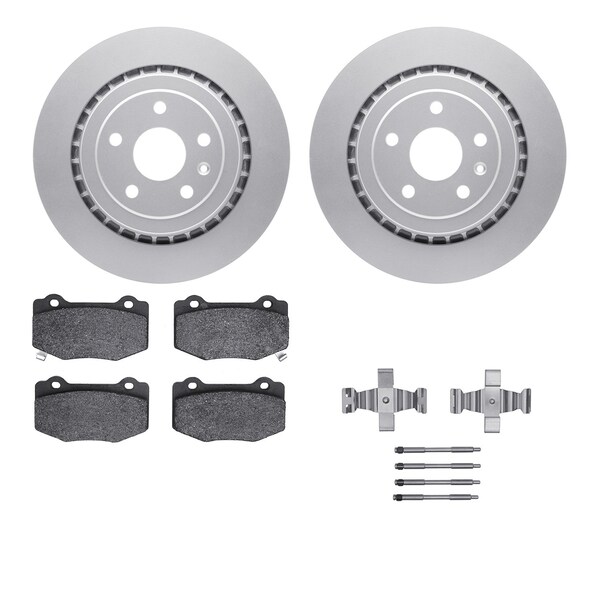 Dynamic Friction Co DFC GEOSPEC Coated Rotors with 5000 Brake Pads - Ceramic and Hardware 4512-47117 - main