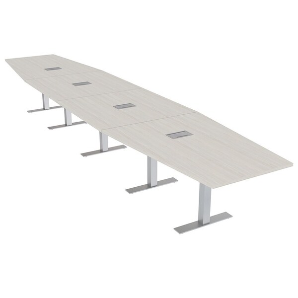 Skutchi Designs 18 Person Conference Table With Power Unit | 18' Hexagon Table | Harmony Series HAR-HEX.IR-48X216-T-K458-ESIL - main