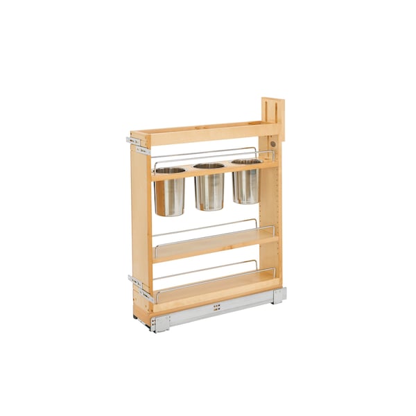 Rev-A-Shelf Maple Wood; Steel, Natural Maple, 6 in W, 25.5 in H, 21.63 in D 448UT-BCSC-5C - main