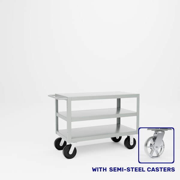Pucel Extra Heavy Duty Shop Truck, 24 in W x 48 in D x 36 in H, Gray ET-2448-3S - main