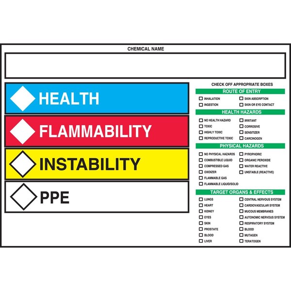 Accuform HMCIS LABEL TARGET LABEL 10 in X 14 in LZS404 - main