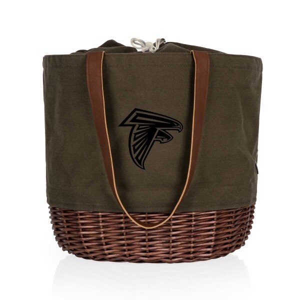 Picnic Time Family Of Brands NFL Atlanta Falcons - Coronado Canvas and Willow Basket Tote 203-00-140-024-2 - main