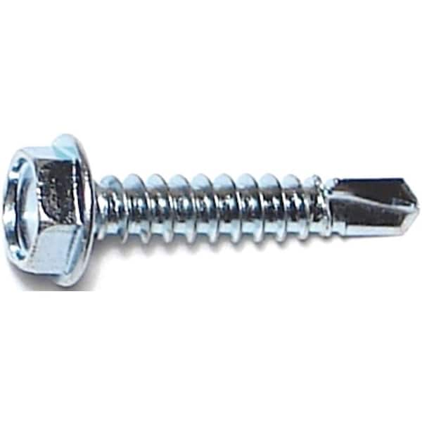 Midwest Fastener Self-Drilling Screw, #10 x 1 in, Zinc Plated Steel Flange Hex Head External Hex Drive 10280 - main