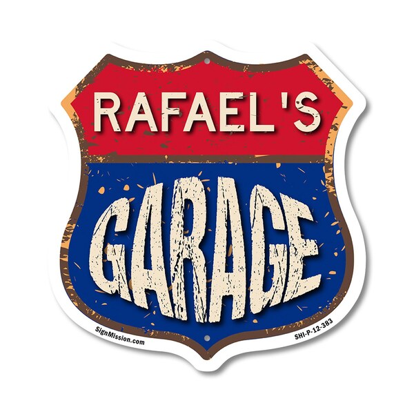 Signmission Rafael's Garage, 12 Inch X 12 Inch, Plastic Sign SHI-P-12-383-RAFAEL - main