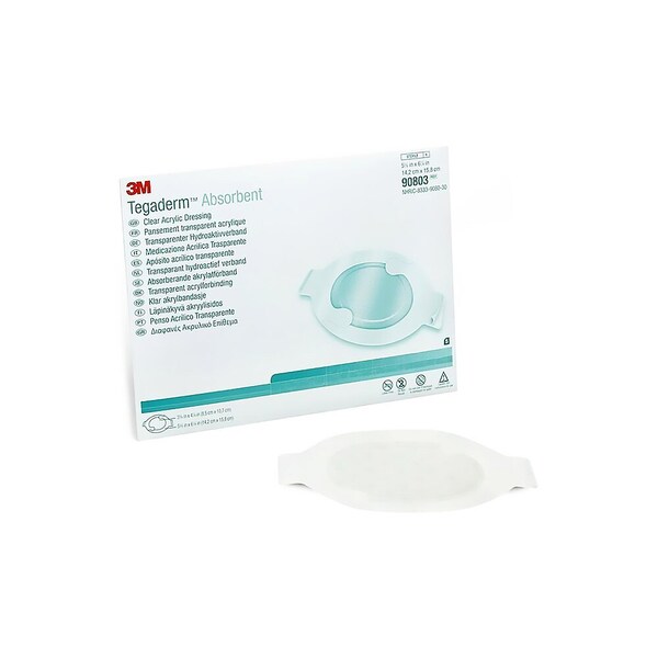 3M Tegaderm Transparent Film Dressing 5-5/8 X 6-1/4 Inch Frame Style Delivery Oval Sterile, 10PK 90803 - main