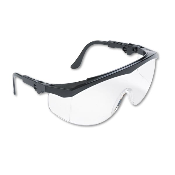 Mcr Safety Safety Glasses, Anti-Scratch, Clear Lens, Black Frame, Wraparound, 12 PK TK110 - main