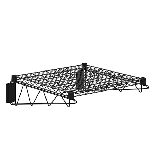 Amgood 24 in. x 24 in. Black Epoxy Wire Wall Mount Shelf AMG
