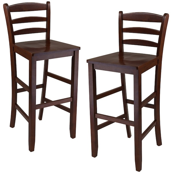 Winsome Trading Stools, 94249 Set of 2 30 in. Bar Ladder Back Stool 94249 - main