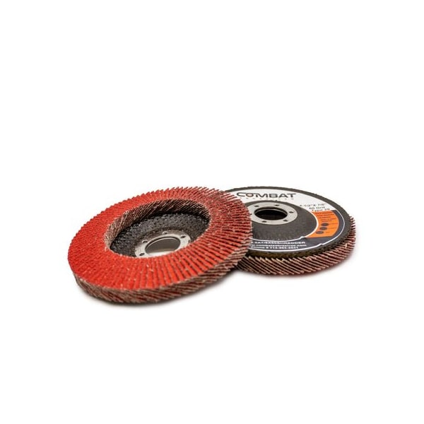 Renegade Products Usa Ceramic Shredder High Density Flap Discs 4-1/2" x 7/8", Type 29, 60 Grit DF4.5X7/8X60SHREDDER - main