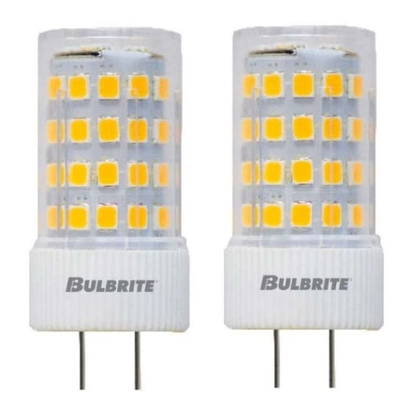 Bulbrite 60-Watt Equivalent T4 Non-Dimmable Bi-Pin (GY6.35) LED Light Bulb Warm White Light, 2PK 861598 - main