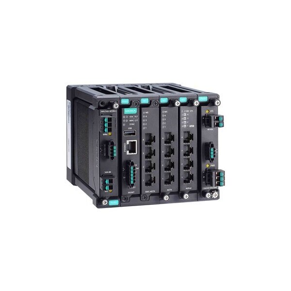 Moxa Layer 2 full Gigabit modular managed Ethernet switch with 4 fixed Gigabit ports, MDS-G4012 - main