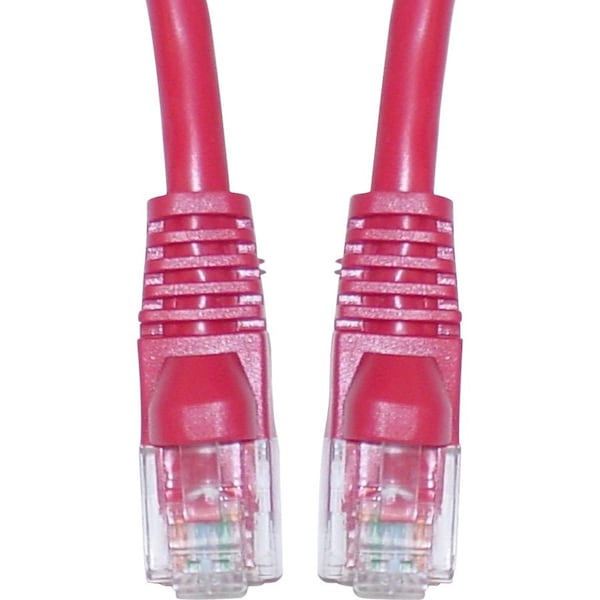 Cable Wholesale Cat5e Red Copper Ethernet Patch Cable, Snagless/Molded Boot, POE Compliant, 5 foot 10X6-07105 - main