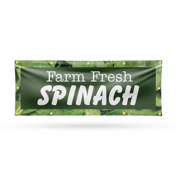 Signmission Farm Fresh Spinach, 48 Inch x 120 Inch, Vinyl Banner B-120-30615 - main