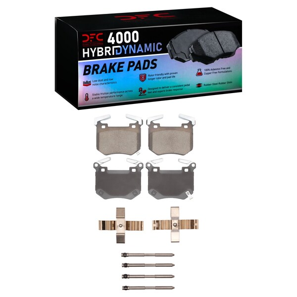 Dynamic Friction Co DFC HybriDynamic Brake Pads Hrdwr Kit 4000-2144-01 - main