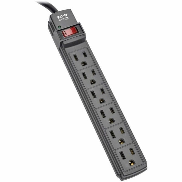 Eaton Tripp Lite Series Power It 6-Outlet Power Strip, 6 ft. 1.83 m Cord, Black Housing PS66B - main