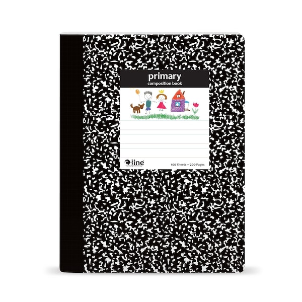 C-Line Products 7-1/2” x 9-3/4" Black Primary Ruled Composition Notebook, 1/EA 22020 - main