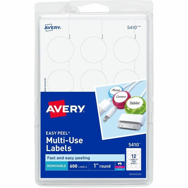 Avery Removable Multiuse Labels, PK600 05410 - main