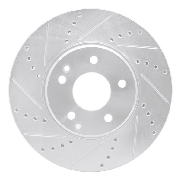 Dynamic Friction Co DFC Brake Rotor - Drilled and Slotted - Silver 631-63048L - main
