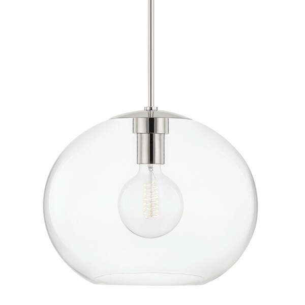 Mitzi Margot 1 Light Pendant 7 In. Polished Nickel H270701XL-PN - main