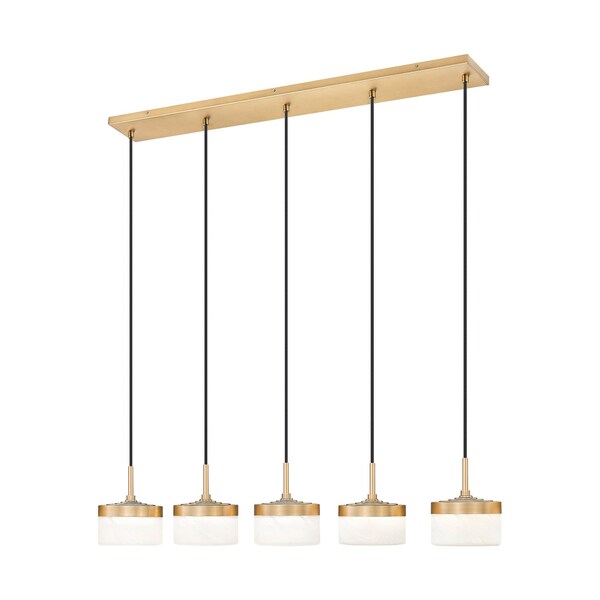 Z-Lite Renaud Modern Gold 5 Light Linear Chandelier 827P6-5L-MGLD-LED - main