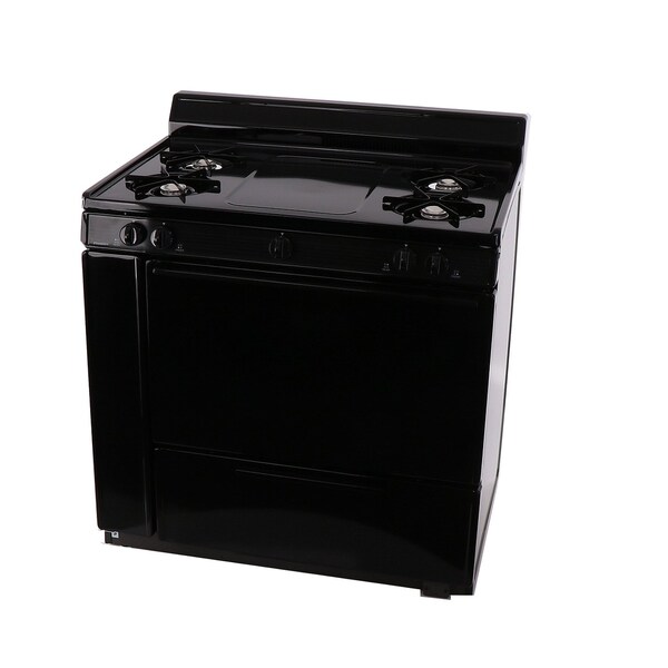 Premier Gas Range, Battery Ignition, Four 9100 BTU Burners, 36 inW x 40 inH x 26 inD, 3.91 cu. Ft., Black 805753 - main