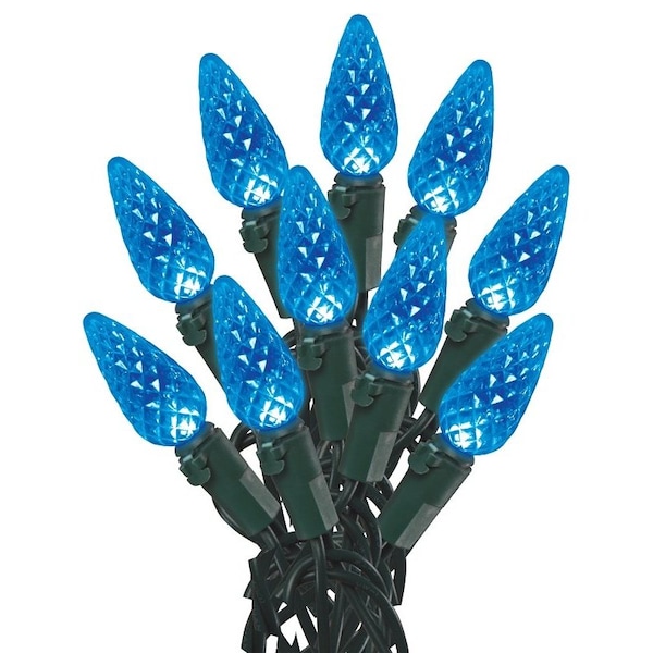 Hometown Holidays Light Set C6 Sts Blue 60L U10E405D - main