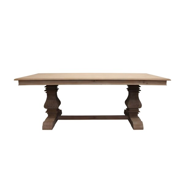 Homeroots 84" Gray Solid Wood Dining Table 488683 - main