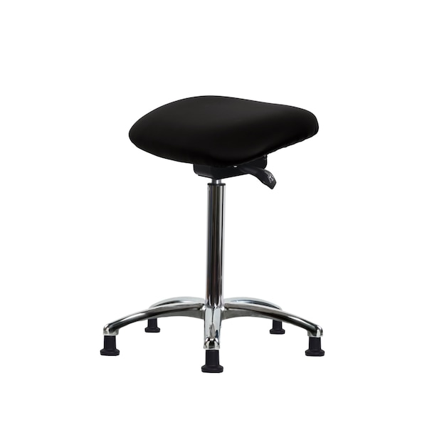 Blue Ridge Ergonomics ESD Sit-Stand - Standing Height with ESD Stationary Glides in ESD Black Vinyl ESD-VSTSS-CR-NF-EG-ESDBLK - main