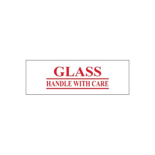 Bubblefast 2x55 yds Waterproof 2.2 mil ''Glass Handle With CareTape Logic Messaged Carton Sealing Tape, 36PK BFT901P17 - main