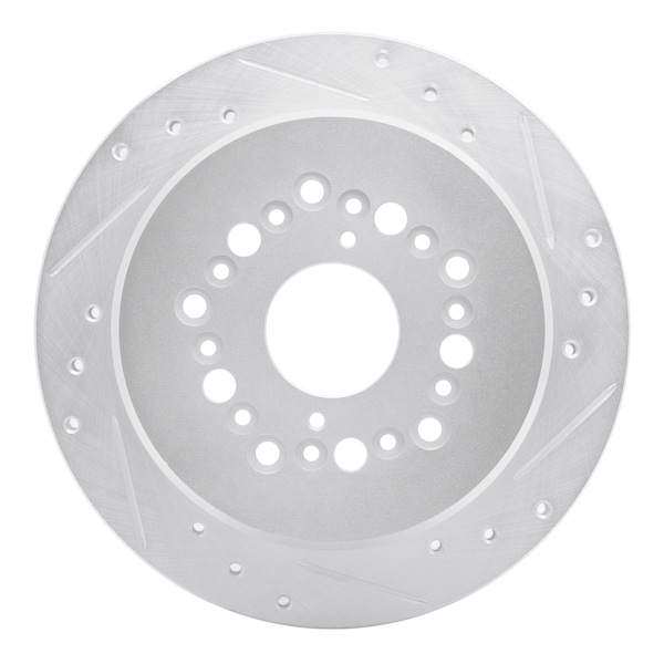 Dynamic Friction Co DFC Brake Rotor - Drilled and Slotted - Silver 631-75001R - main