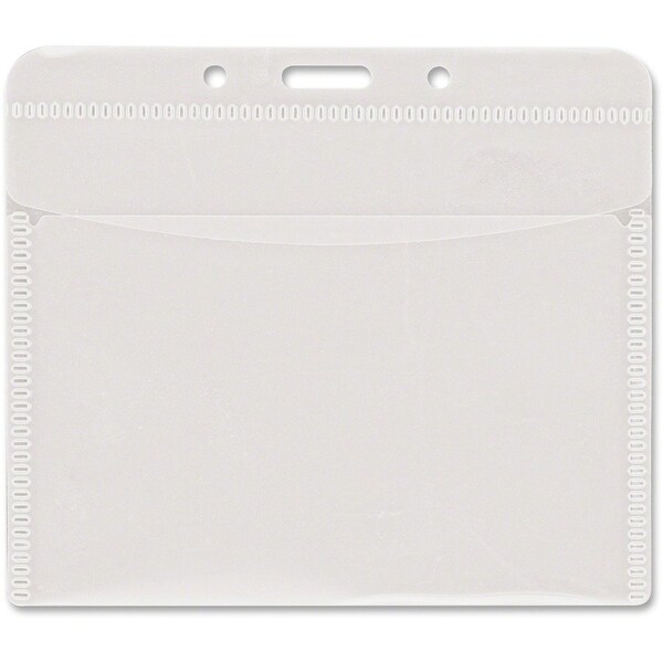 Advantus PVC-Free Badge Holders, Horizontal, 4" x 3", Clear, 50/Pack 75603 - main