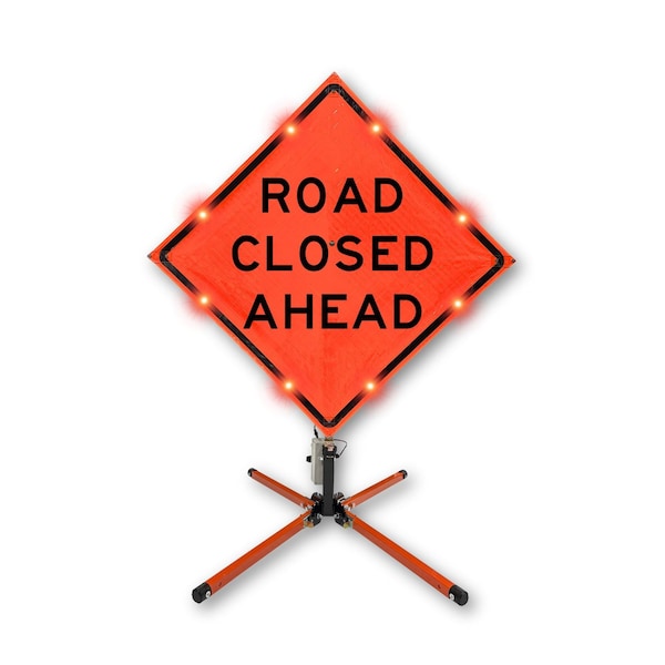 Stop-Lite W20-3 Road Closed Ahead LED Roll-Up Sign RL-W20-3-3600H1 - main