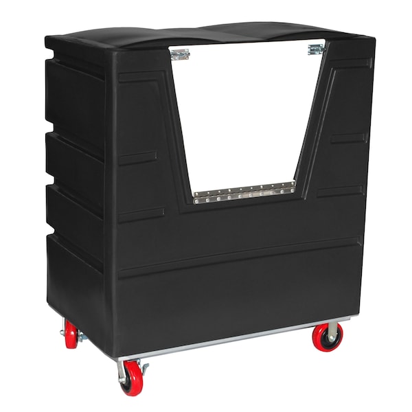 Myton Industries Security Transfer Truck, 34 cubic ft., BLK, Caster Width: 2" VFC-4829H6SP BLK - main