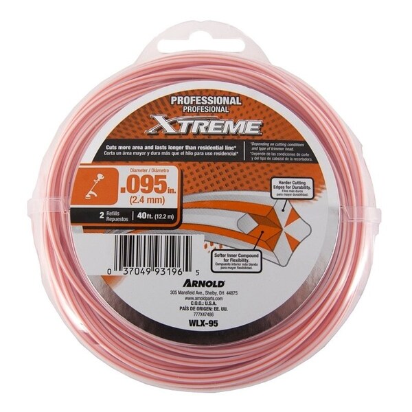 Arnold Xtreme Professional Trimmer Line, 0095 in Dia, 40 ft L, Monofilament WLX-95 - main